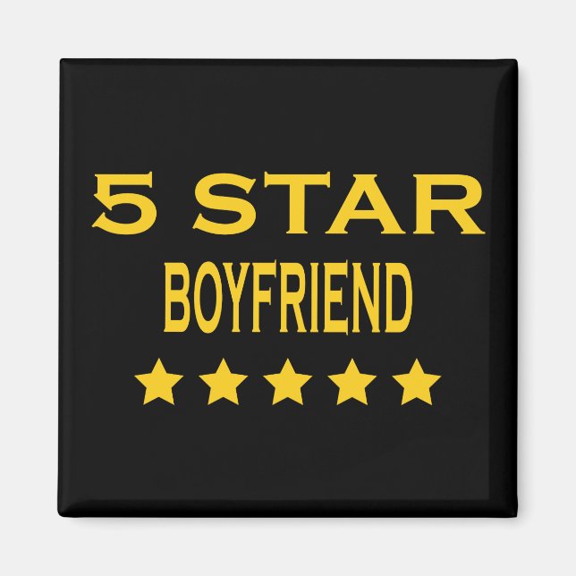 Imán Boyfriend Birthdays Valentines 5 Star Boyfriend (Frente)