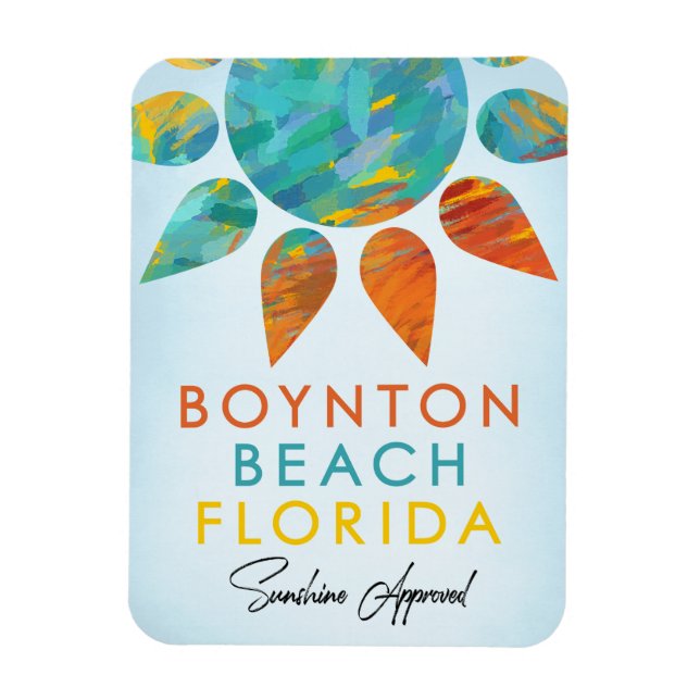 Imán Boynton Beach Florida Sunshine Travel (Vertical)