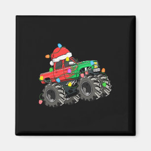 Imán Boys Feliz Navidad Monstruo Camión Santa Hat Toddl