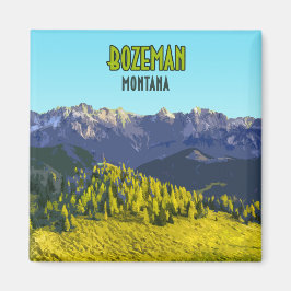 Imán Bozeman Montana Mountains Vintage