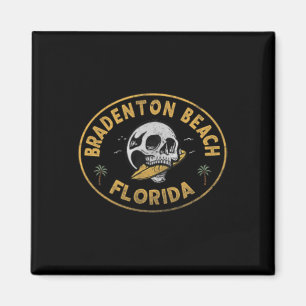 Imán Bradenton Beach Florida Fl Surf Vintage Frente Y