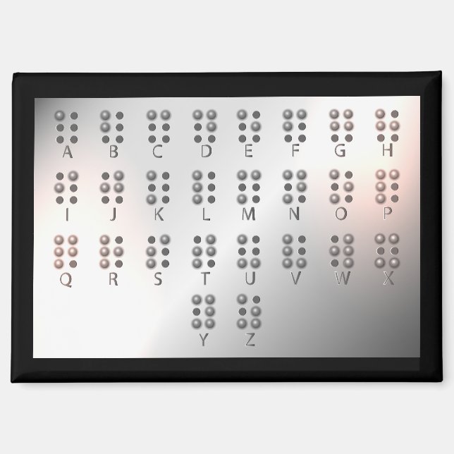 Imán Braille Alphabet Magnet (Anverso)