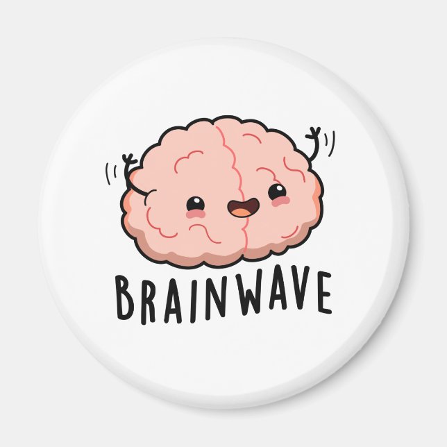 Imán Brain Wave Funny Anatomy Pun (Frente)