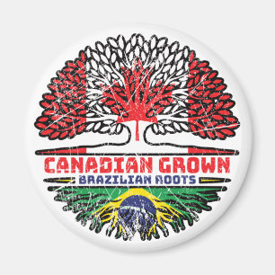 Imán Brasil: Bandera de raíces de árbol canadiense cana