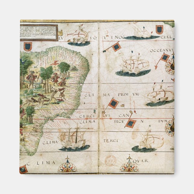 Imán Brasil del 'Atlas Miller' por Pedro Reinel (Frente)