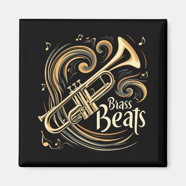 Imán Brass Beats Trumpet Player Groove (Frente)