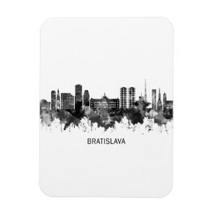 Imán Bratislava Eslovaquia Skyline BW
