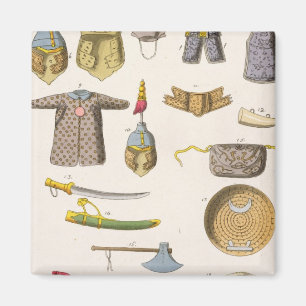 Imán Brazo armado y ropa chinos, ilustracion franco