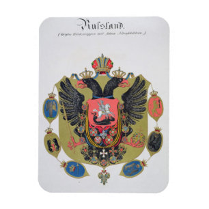 Imán Brazos y escudo del estado de Rusia imperial, f