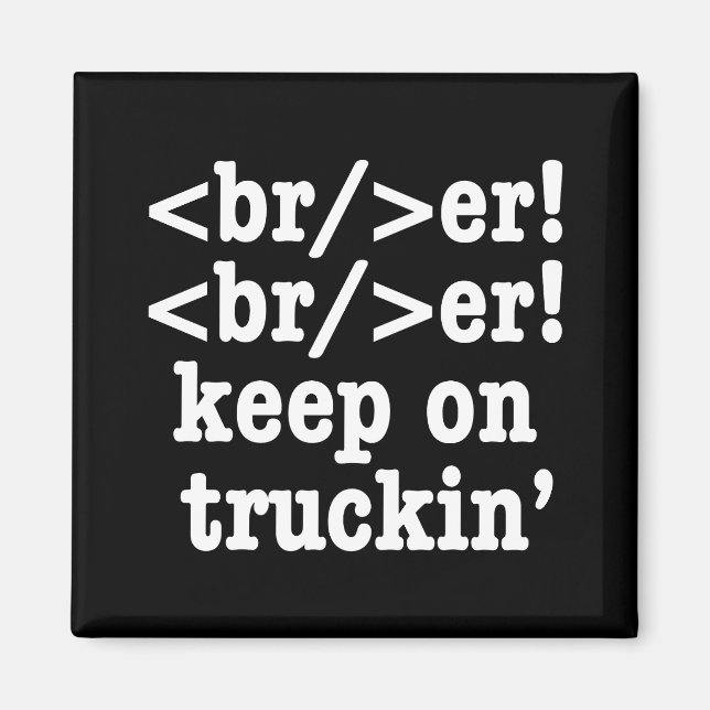 Imán ¡breaker! ¡seguir en camionera' // Código HTML (Frente)