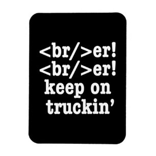 Imán ¡breaker! ¡seguir en camionera' // Código HTML