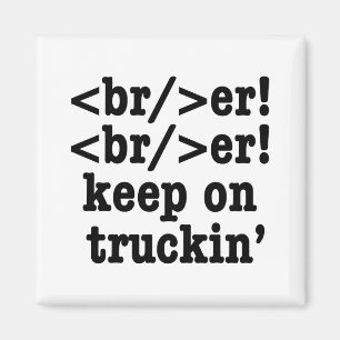 Imán ¡breaker! ¡seguir en camionera' // Código HTML