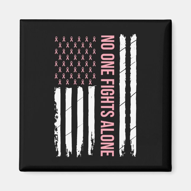 Imán Breast Cancer Awareness Pink Ribbon Usa American F (Frente)