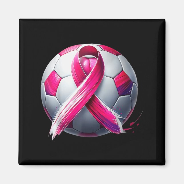 Imán Breast Cancer Soccer Ball Nk Ribbon Kick For A  (Frente)