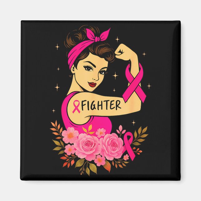 Imán Breast Cancer Survivor Rosie Riveter Nk Awareness  (Frente)