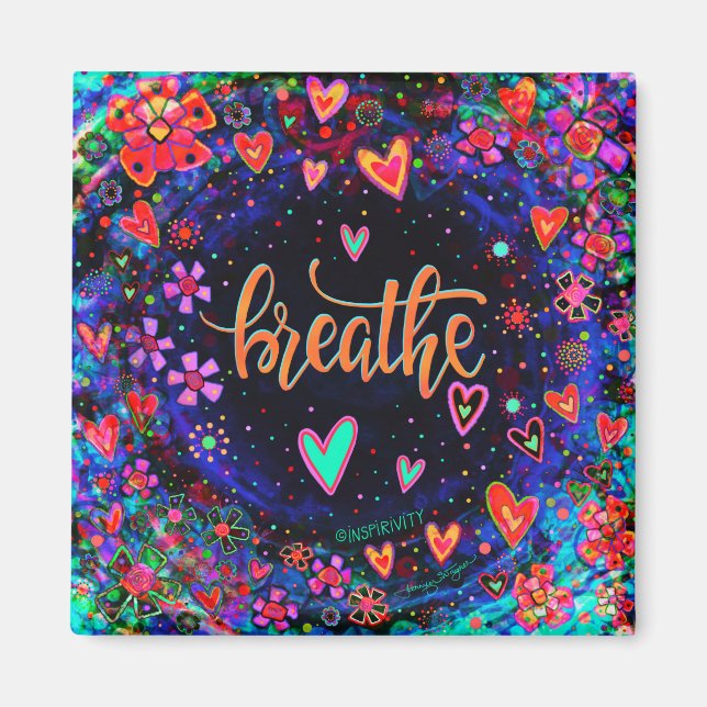 Imán Breathe Floral Trendy ONE WORD Inespirivivity Dive (Frente)