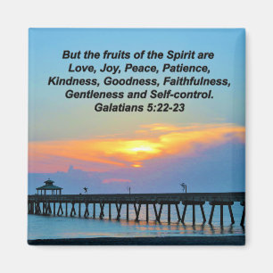 IMÁN BREATHTAKING GALATIANS 5:22 SUNRISE MAGNET