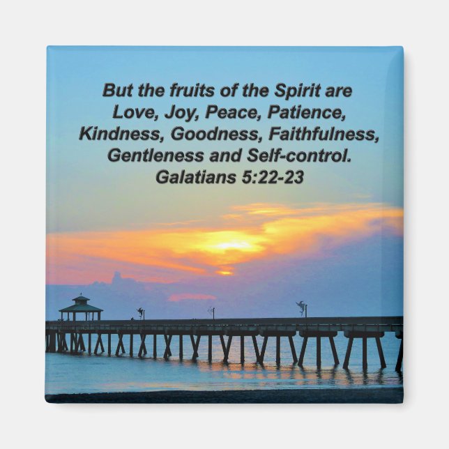 IMÁN BREATHTAKING GALATIANS 5:22 SUNRISE MAGNET (Frente)