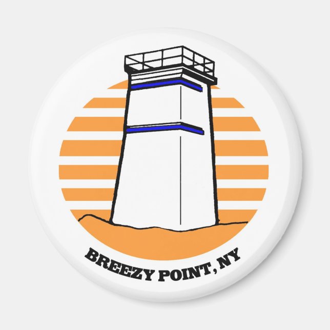 Imán Breezy Point Lighthouse Fridge Magnet (Frente)