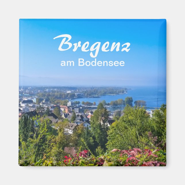 Imán Bregenz am Bodensee en Austria Magnet (Frente)
