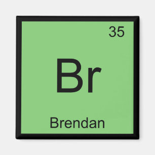 Imán Brendan Nombre Química Elemento Tabla Periódica