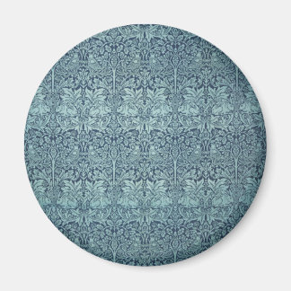 Imán Brer Rabbit por patrón de tela de texto azul de Wi