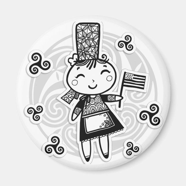 Imán Bretonne Fille (Frente)