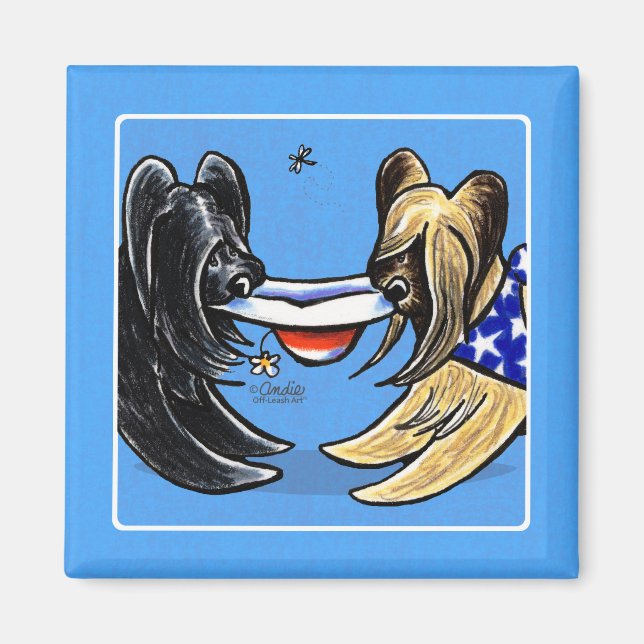 Imán Briard Mad Hatters Off-Leash Art™ (Frente)