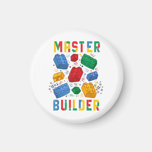 Imán Brick Builder Funny Blocks Building Master Builder (Frente)