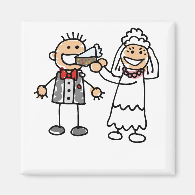 Imán Bride Feeds Groom (Frente)