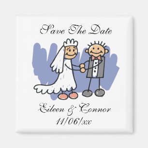 Imán Bride Groom Guardar El Nombre Personalizado De Los