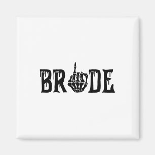 Imán Bride Groom Skeleton Hand Halloween Boda Bachel