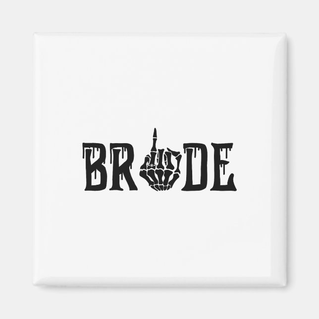 Imán Bride Groom Skeleton Hand Halloween Boda Bachel (Frente)