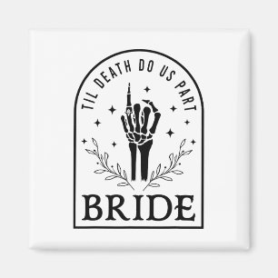 Imán Bride Groom Skeleton Participación Gótica en Hallo