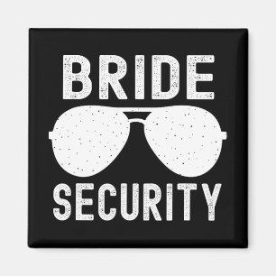 Imán Bride Security Funny Boda Bachelorette Party Su