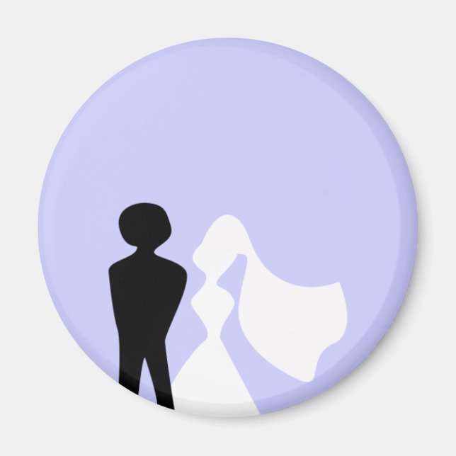 Imán Bride y Groom Silhouette Magnet (Frente)
