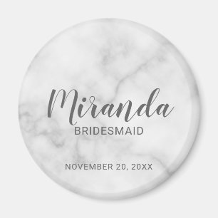 Imán Bridesmaid personalizada de escritura moderna