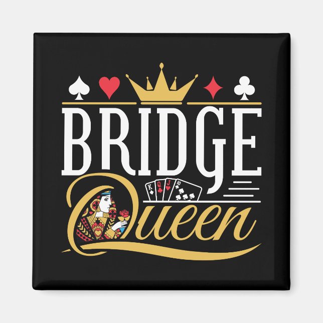 Imán Bridge Queen Card Game Women (Frente)