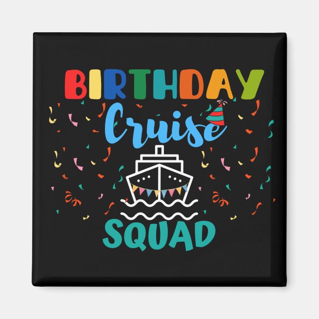 Imán Brigada de crucero de cumpleaños (Frente)