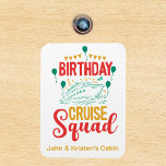 Imán Brigada Personalizada del Grupo Birday Cruise Funn<br><div class="desc">Este diseño puede ser personalizado en el área proporcionada cambiando la foto y/o el texto. O puede personalizarse haciendo clic en Personalizar esta plantilla y, a continuación, eligiendo la opción de hacer clic en el personalizar y eliminando o cambiando el color del fondo, agregando texto, cambiando el color o estilo...</div>