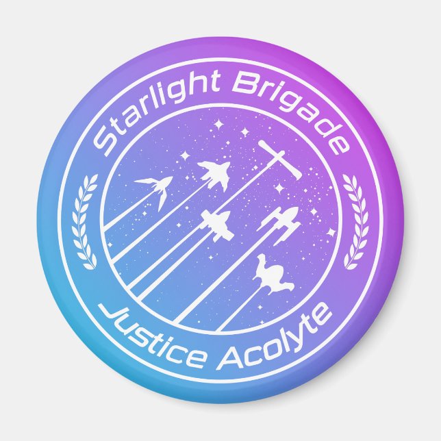 Imán Brigada Starlight Estilo Vaporwave (Frente)