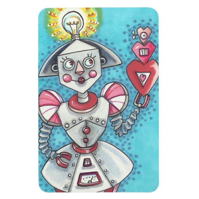 Imán Bright Idea CHICA ROBOT HEARTS MAGNET *Big (Vertical)