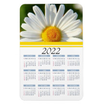Bright Shasta Daisy | 2022 Mapa del calendario flo