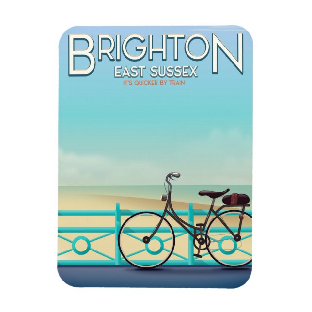 Imán Brighton, poster de viajes de la cosecha de East S (Vertical)