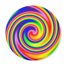 Brillante Colorido Arcoiris Swirl Colores Negros