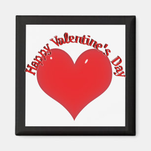 Imán Brillante Corazón Rojo Valentine