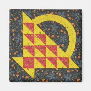 Imán brillante del bloque del edredón de la cest