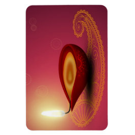 Imán Brillante Feliz Diwali Diya - Magnet Flexible