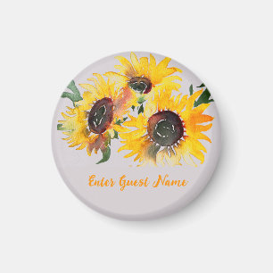 Imán Brillante girasol fabuloso cumpleaños 50
