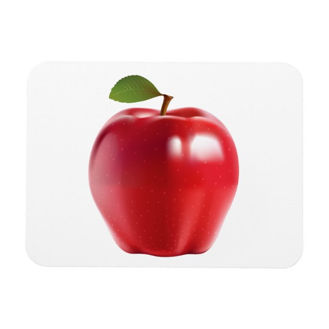 Imán Brillante Manzana Jugosa Roja (Horizontal)